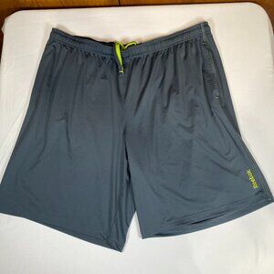 Reebok Workout Ready Collection Activewear Shorts Men's 2XL Gray Polyester Blend